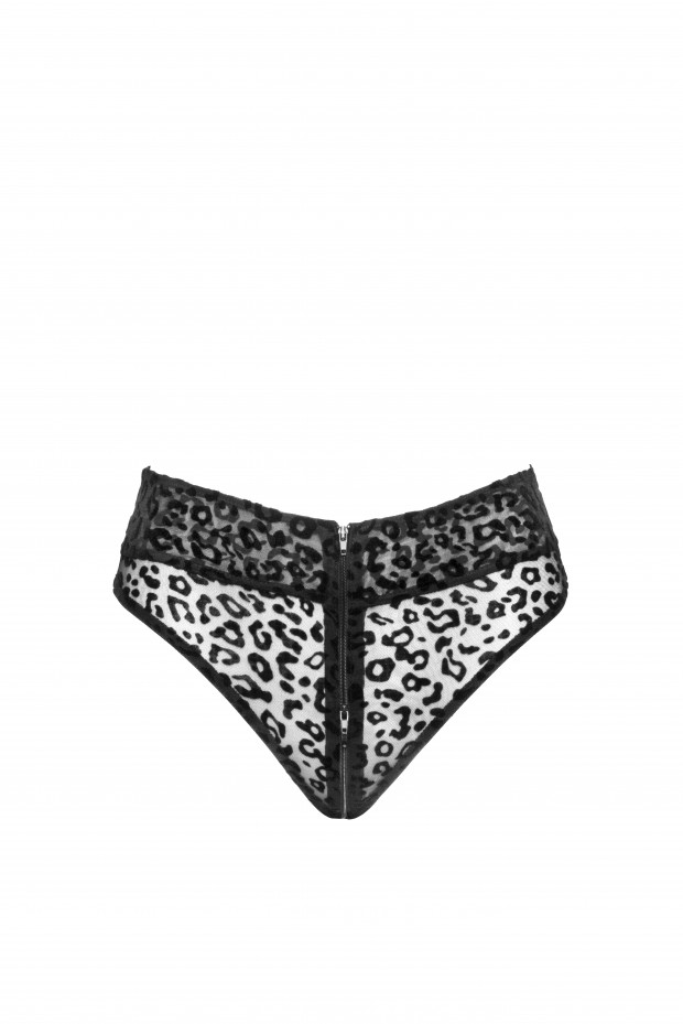 Bikini cu Talie Inalta si Aplicatii Catifea M, Nr. 3, Erotic24.ro