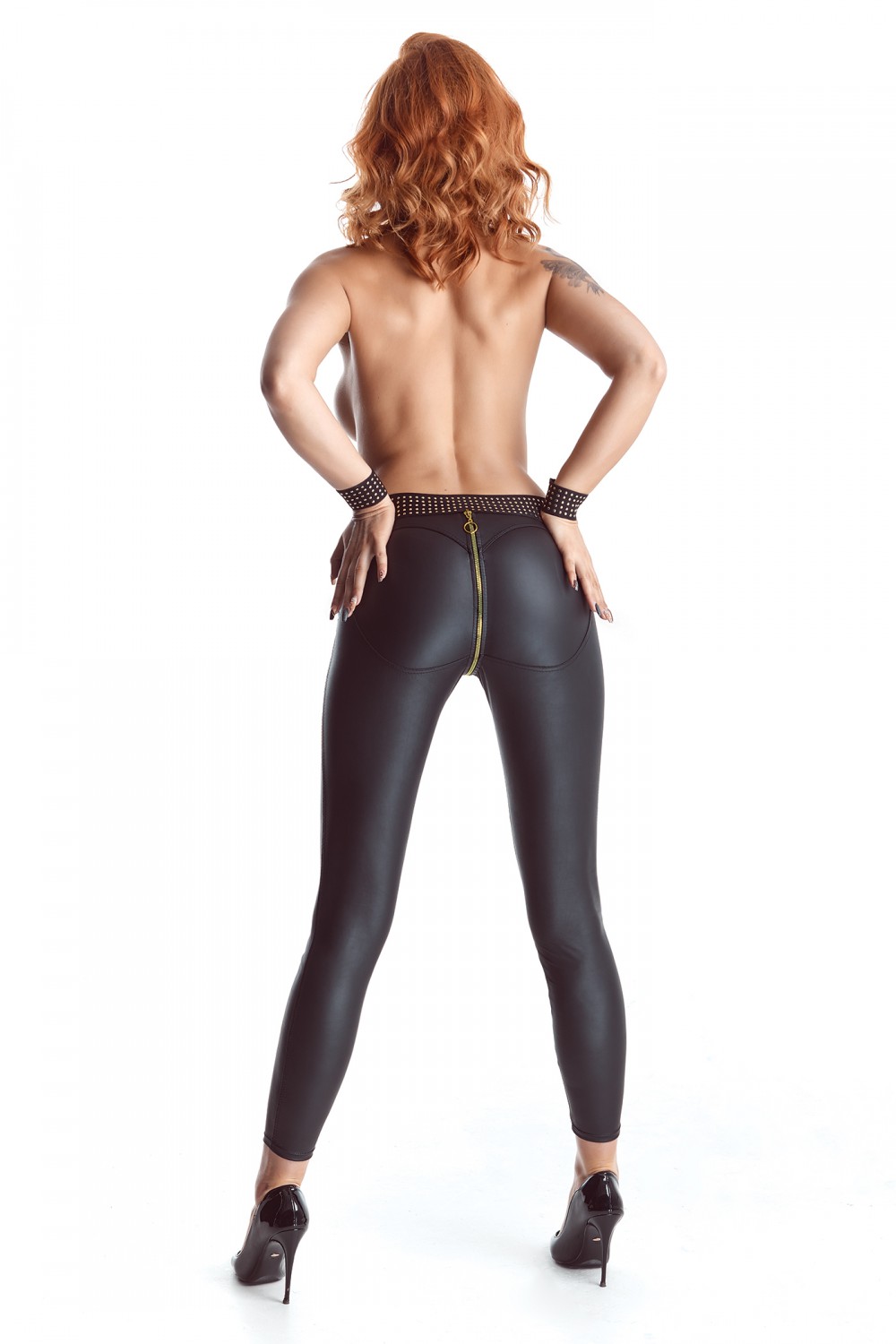 Colanti Mila Wetlook cu Fermoar, Negru, S, #4, Erotic24.ro