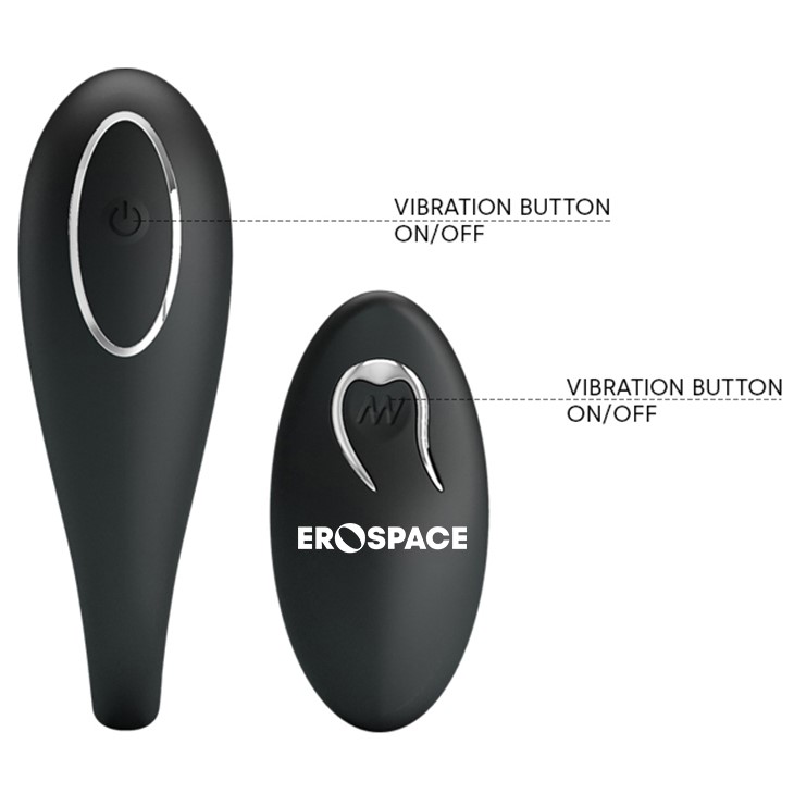 Stimulator Astro Remote Control, 12 Moduri Vibratii Puternice Erospace, Silicon, USB, Negru, #3, Erotic24.ro