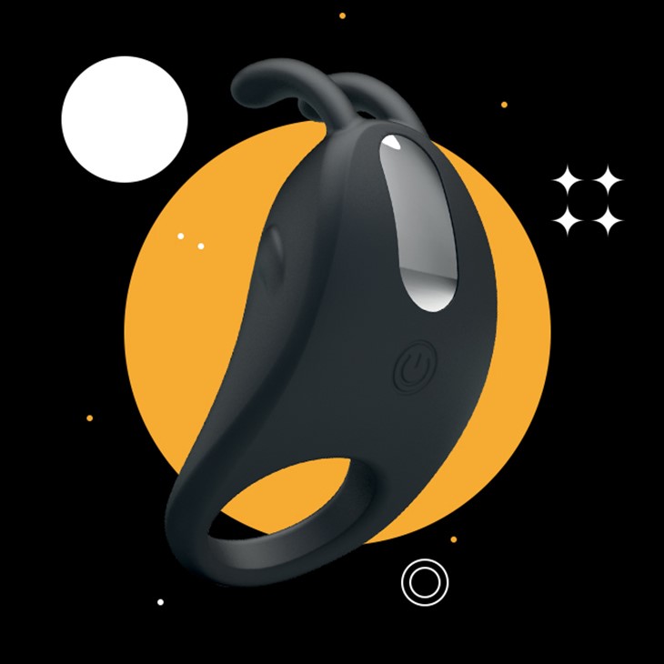 Inel de Penis Rapid 7 Moduri Vibratii Erospace, Silicon, USB, Negru, #6, Erotic24.ro