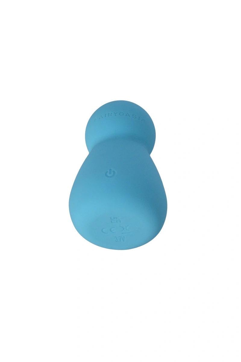 Vibrator Mini Wand Applust FairyGasm, 10 Moduri Vibratii, Silicon, USB, Albastru, 7.5 cm, #2, Erotic24.ro