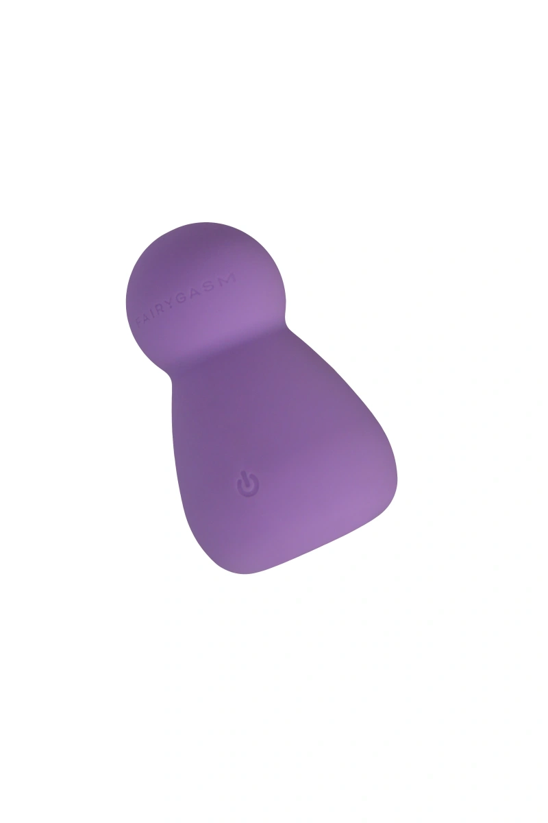 Vibrator Mini Wand Applust FairyGasm, 10 Moduri Vibratii, Silicon, USB, Violet, 7.5 cm