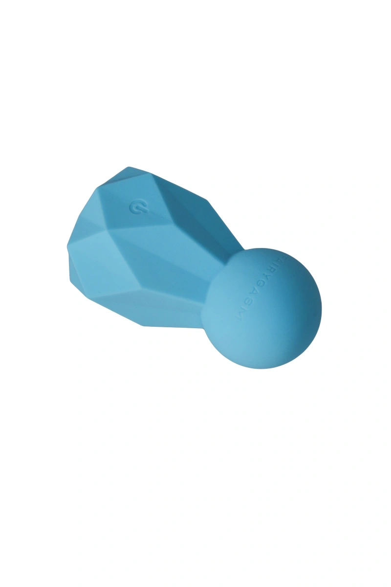 Vibrator Mini Wand BlissKey FairyGasm, 10 Moduri Vibratii, Silicon, USB, Albastru, 7.5 cm, #3, Erotic24.ro