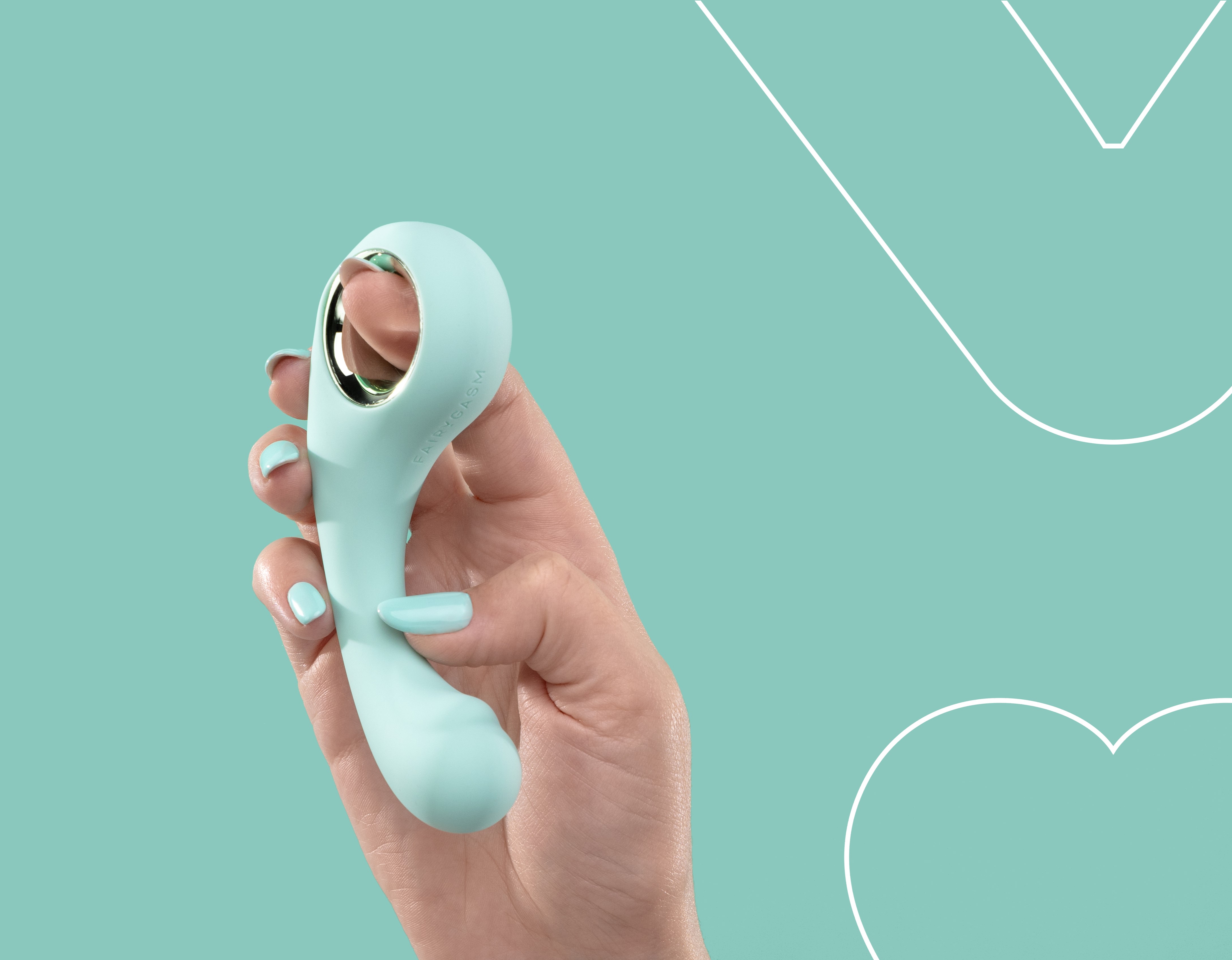 Vibrator BraveryAward FairyGasm, 9 Moduri Vibratii, Silicon, USB, IPX7, Verde, 12.5 cm, #7, Erotic24.ro