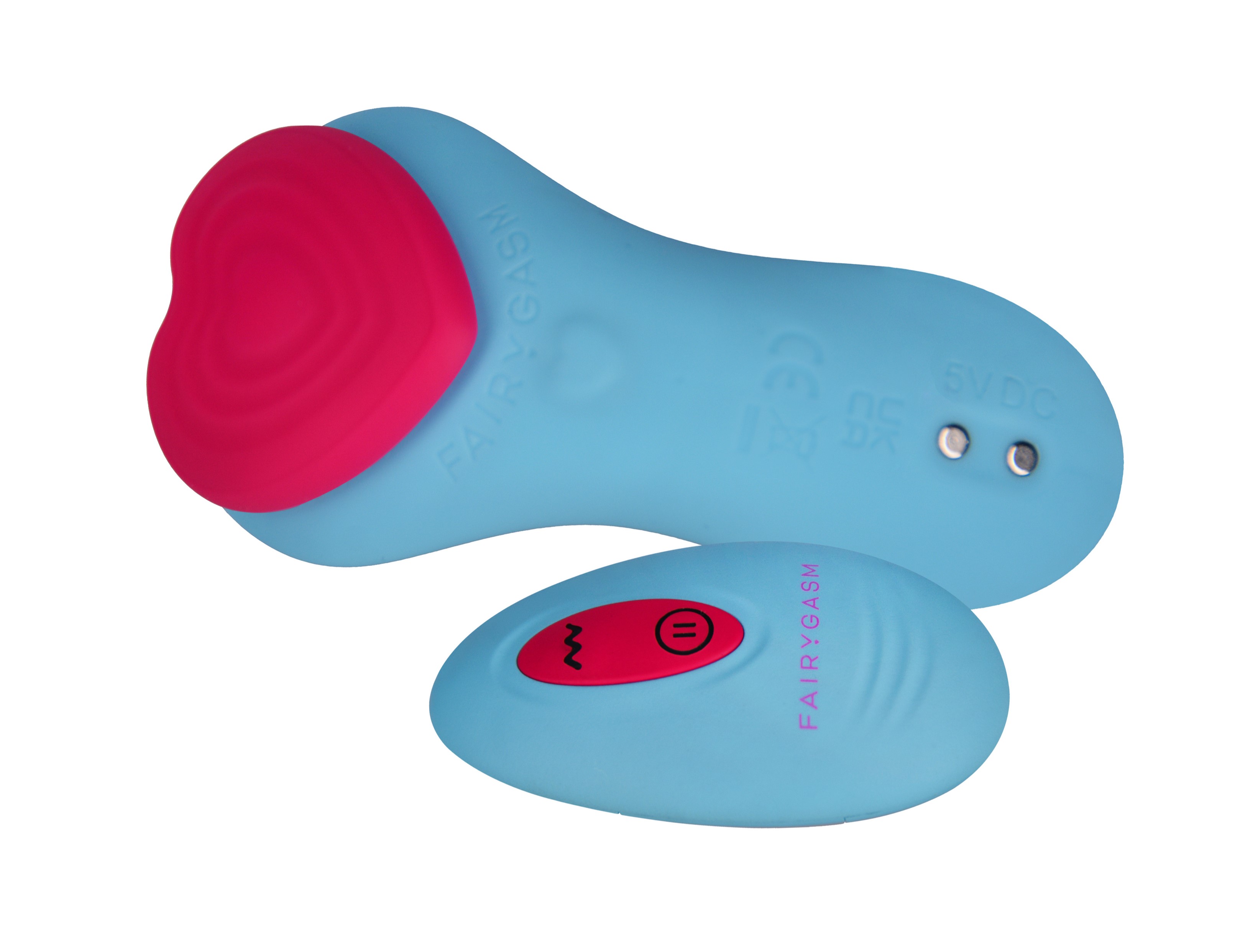 Vibrator Wearable HeartGem FairyGasm, 9 Moduri Vibratii, Remote Control, Silicon, USB, Albastru, Nr. 5, Erotic24.ro