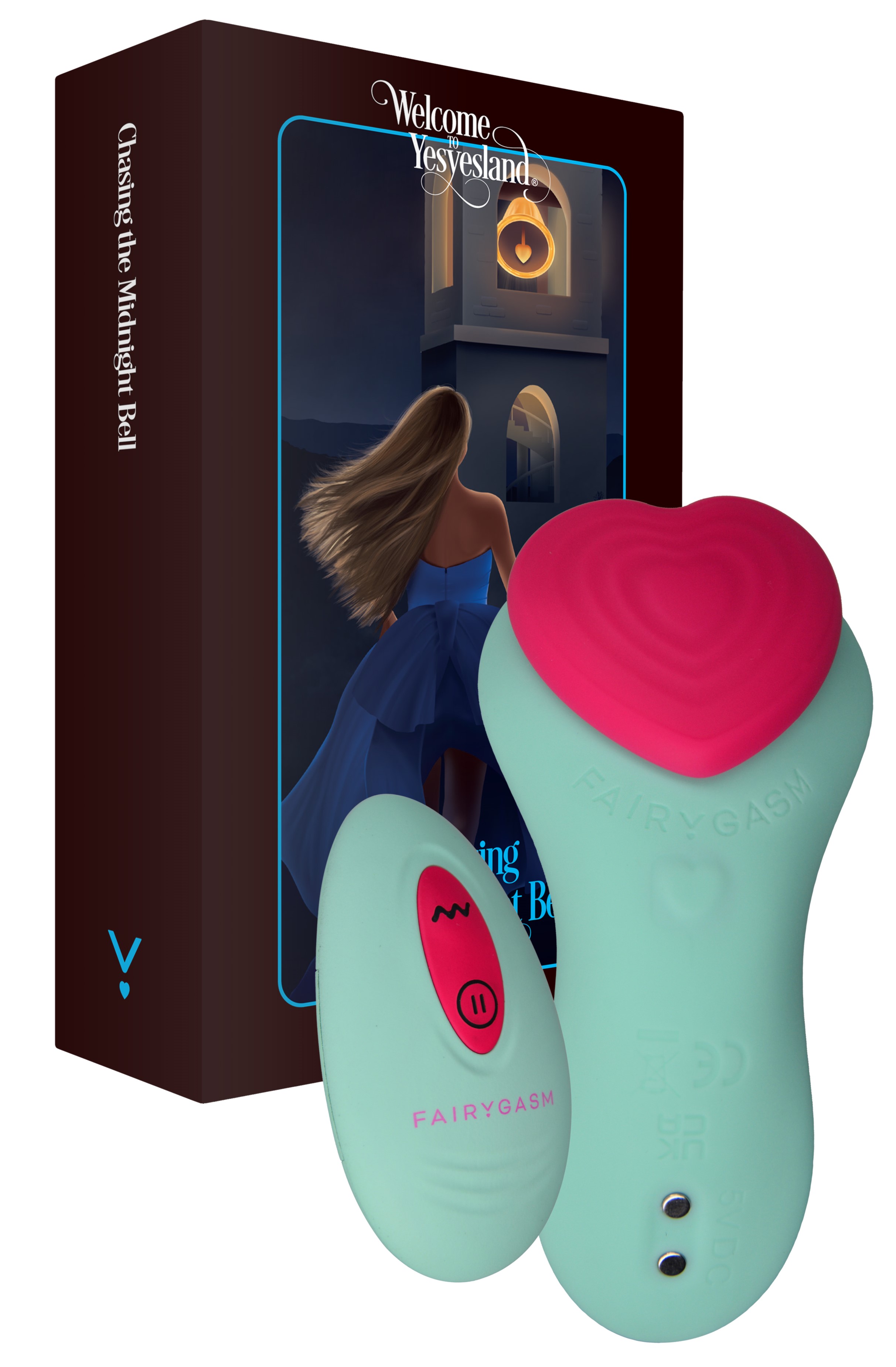 Vibrator Wearable HeartGem FairyGasm, 9 Moduri Vibratii, Remote Control, Silicon, USB, Verde