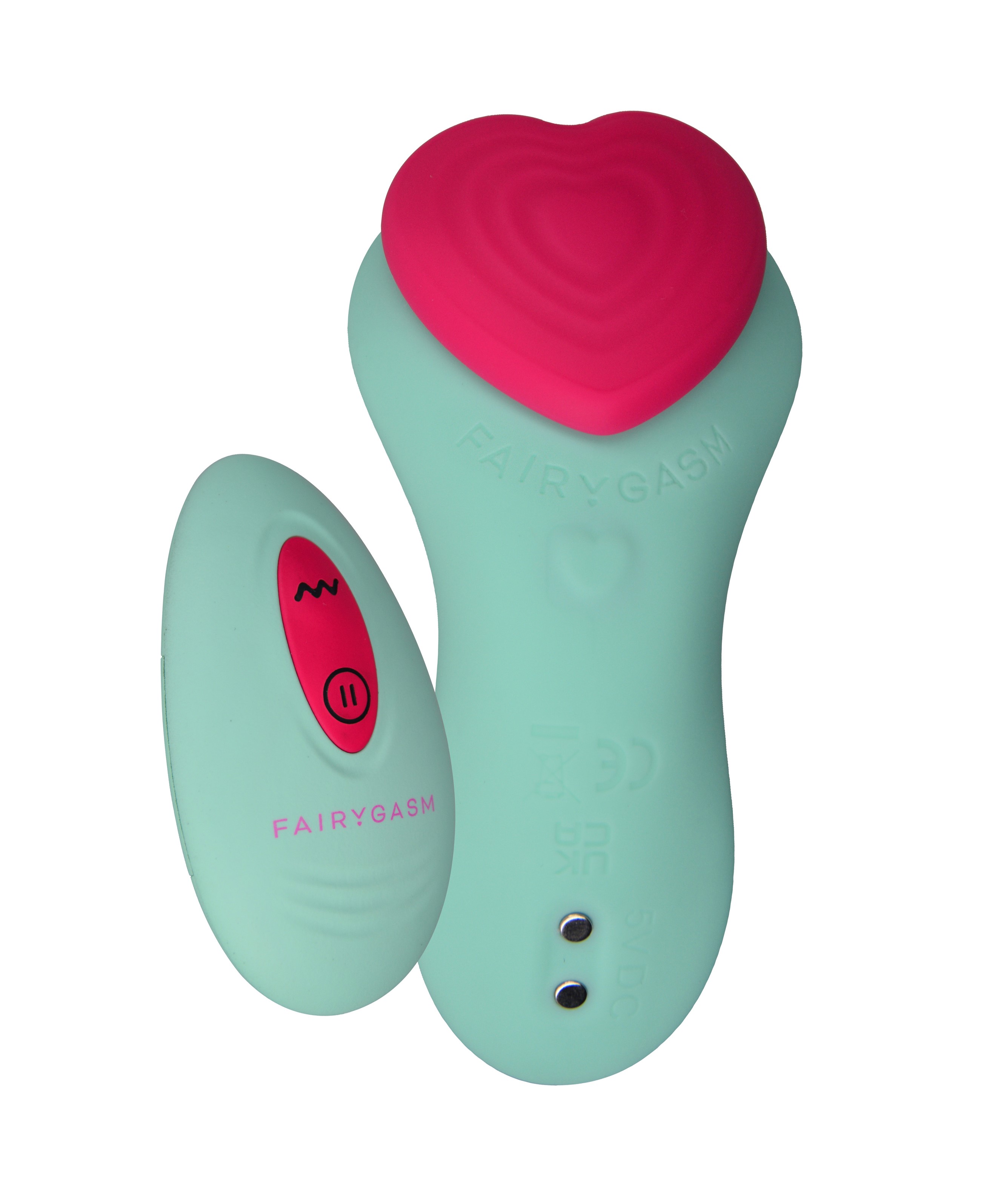 Vibrator Wearable HeartGem FairyGasm, 9 Moduri Vibratii, Remote Control, Silicon, USB, Verde, Nr. 2, Erotic24.ro