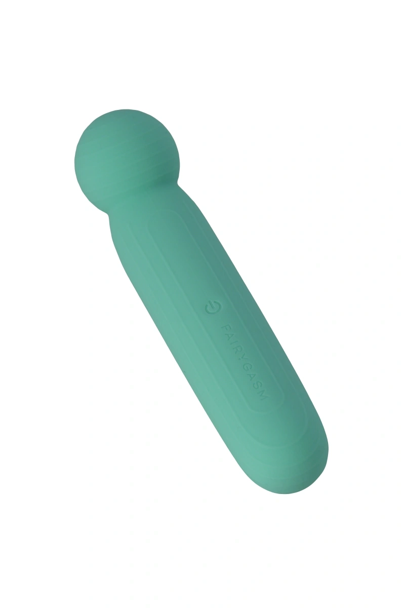 Vibrator Wand LustTree FairyGasm, 10 Moduri Vibratii, USB, Verde, 14.2 cm