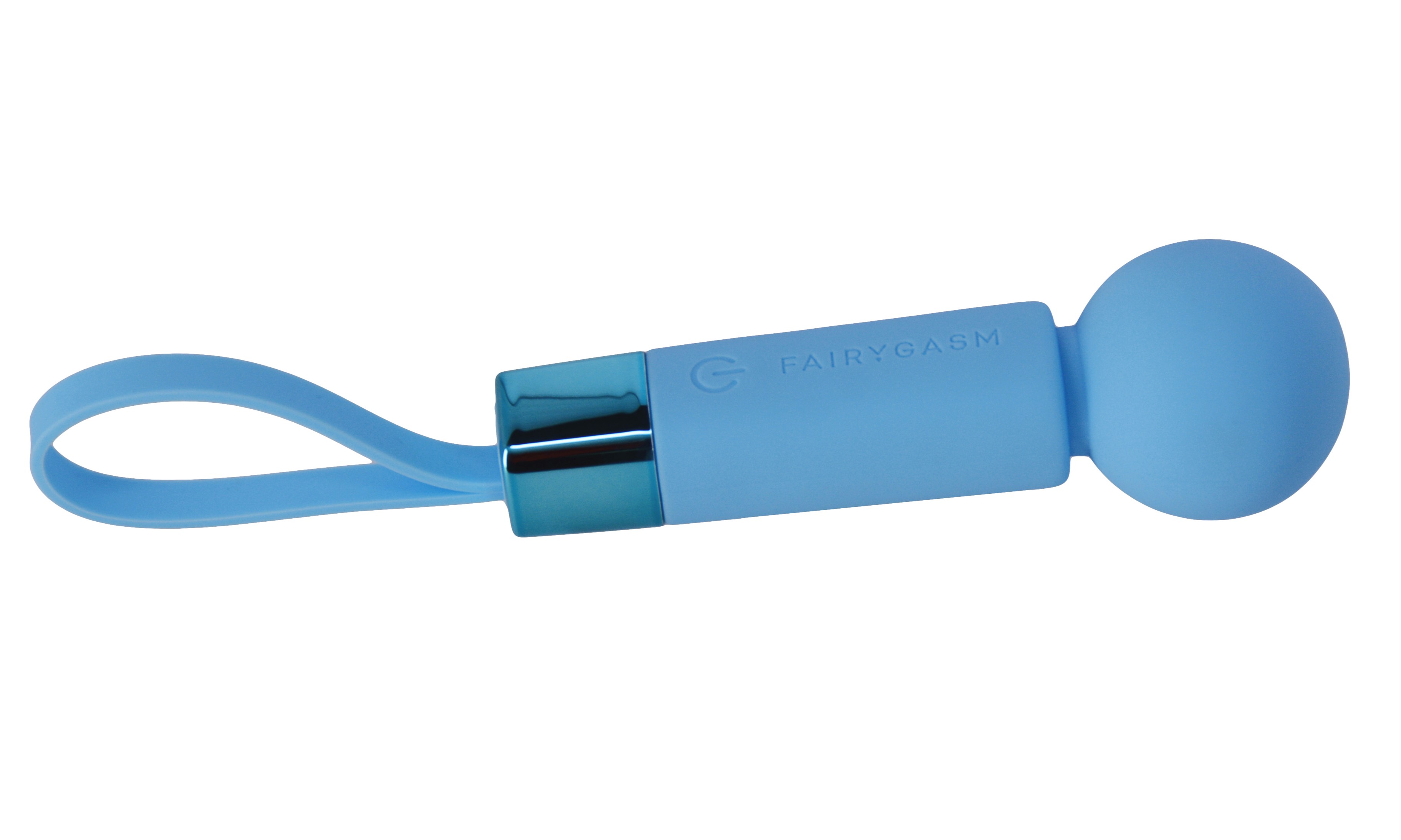 Mini Wand Pearlstasy FairyGasm, 8 Moduri Vibratii, Silicon, USB, IPX7, Albastru, 11 cm, #4, Erotic24.ro