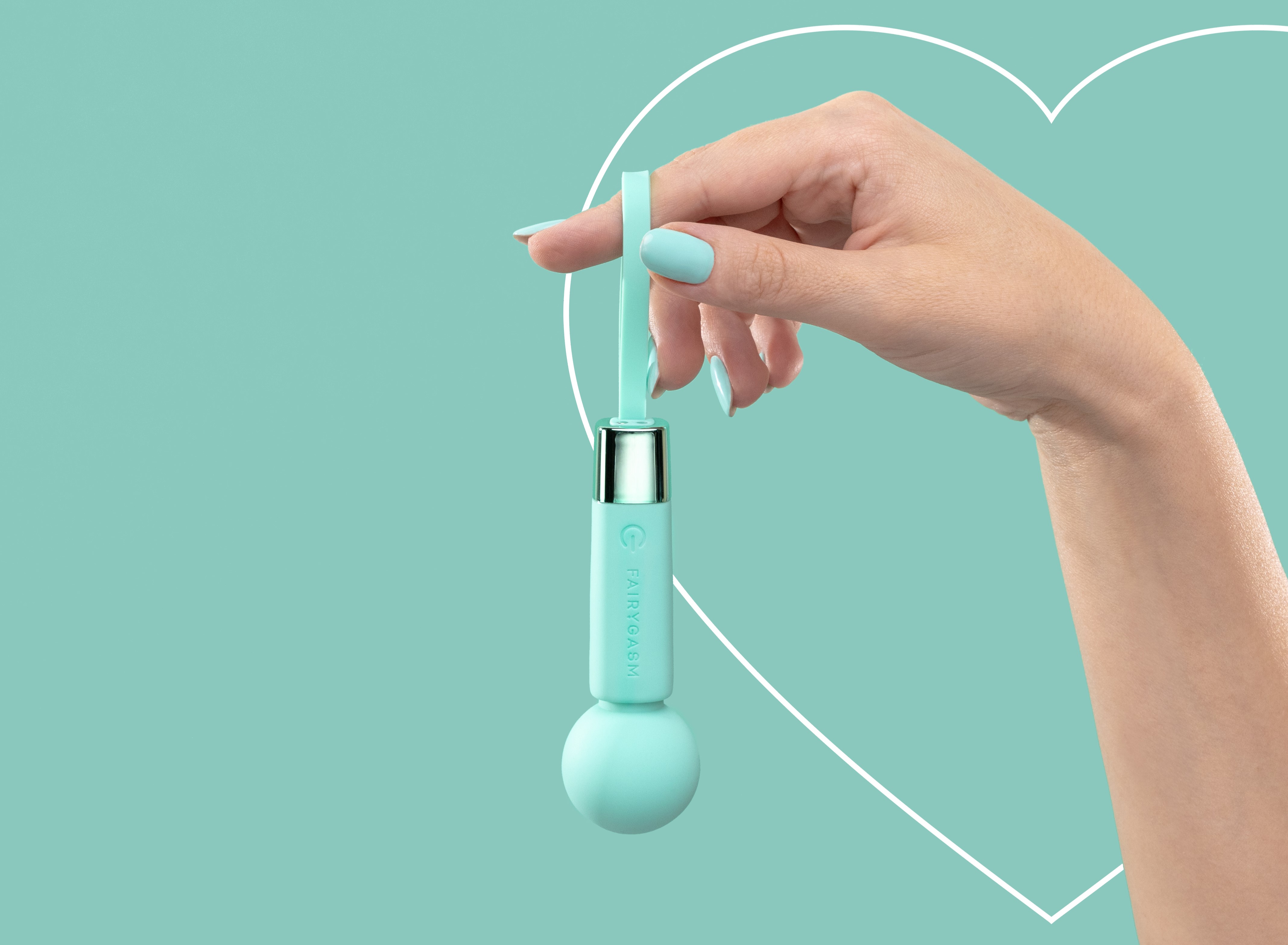 Mini Wand Pearlstasy FairyGasm, 8 Moduri Vibratii, Silicon, USB, IPX7, Verde, 11 cm, Nr. 5, Erotic24.ro