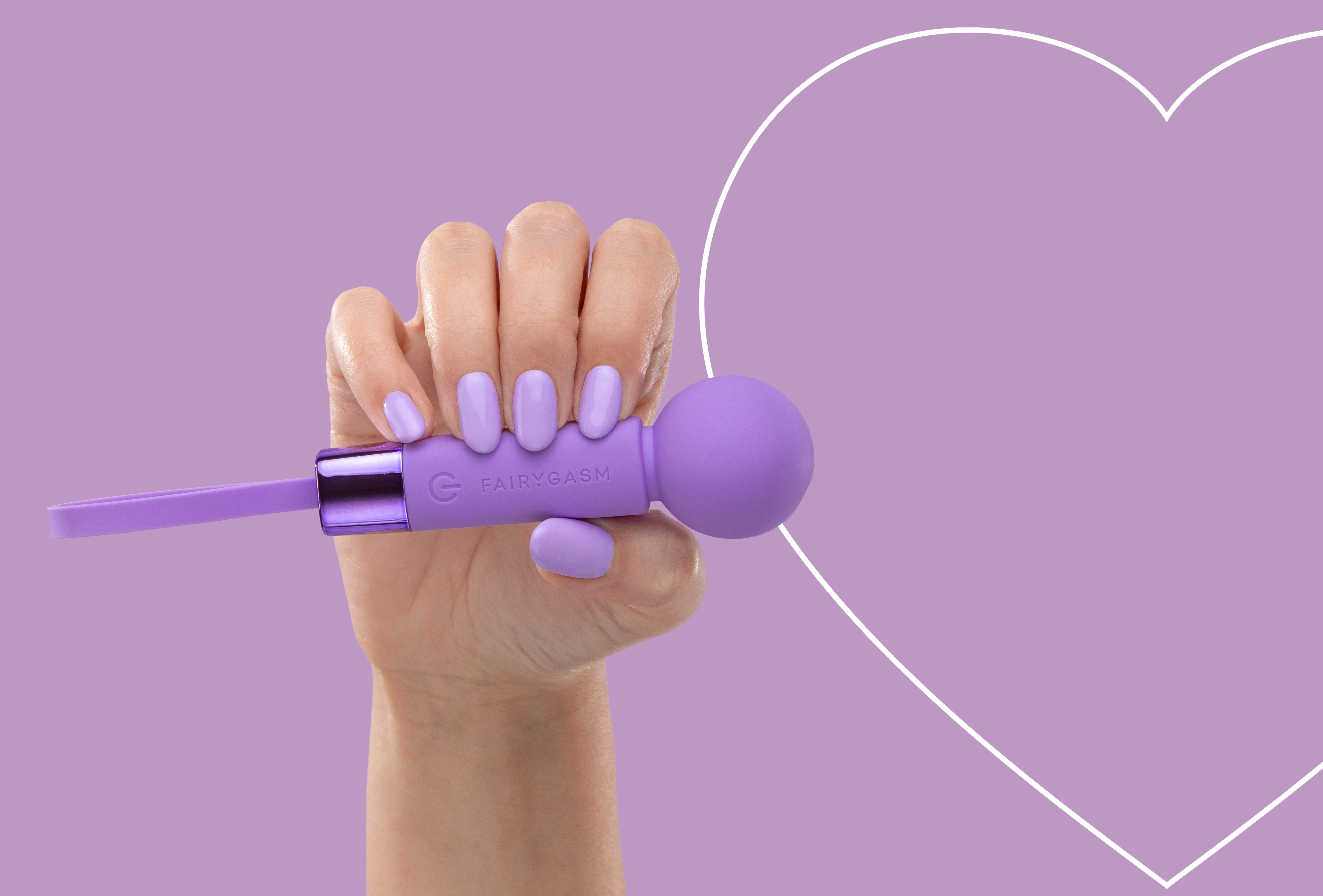 Mini Wand Pearlstasy FairyGasm, 8 Moduri Vibratii, Silicon, USB, IPX7, Mov, 11 cm, #5, Erotic24.ro