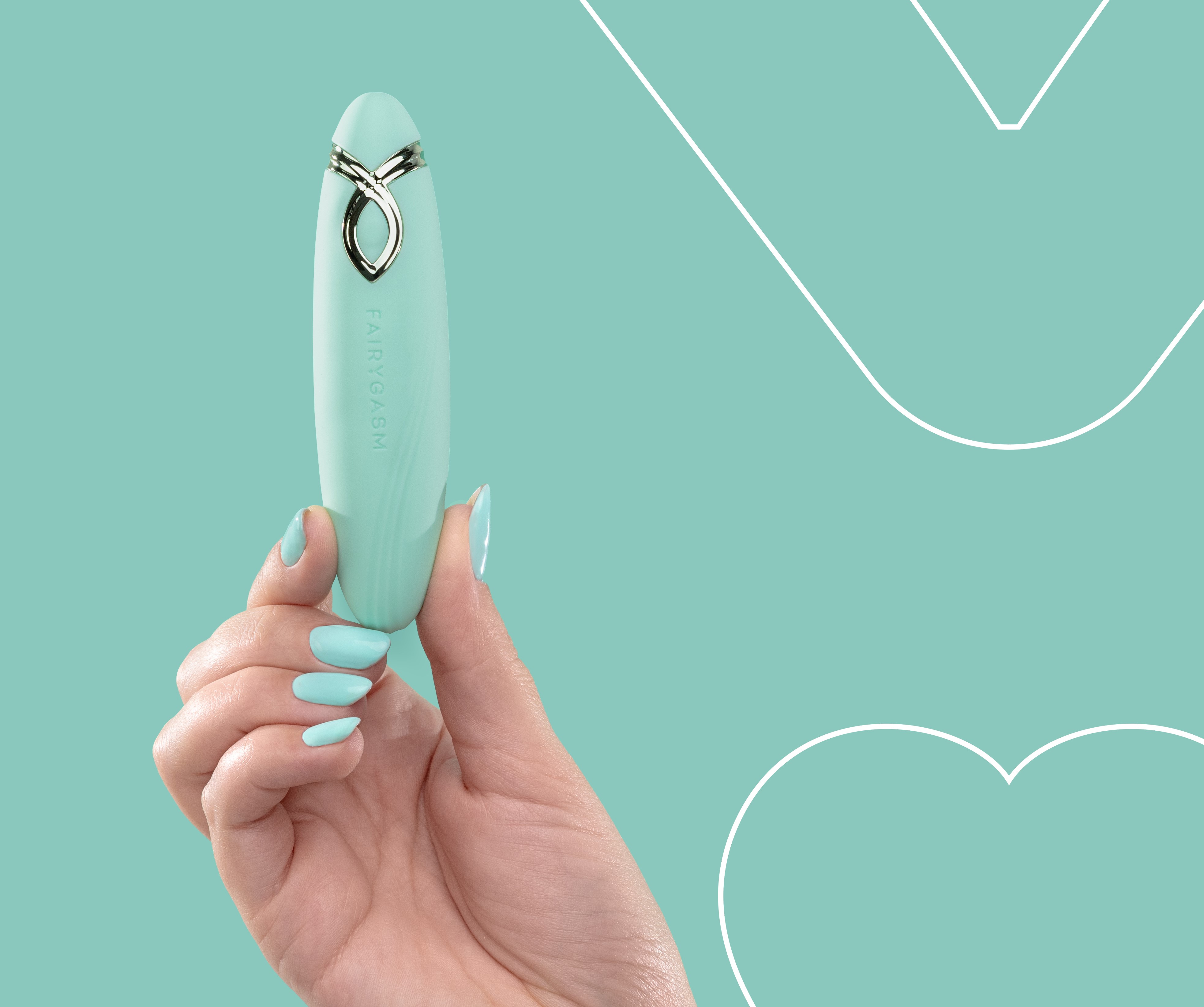Vibrator PleasureArrow FairyGasm, 9 Moduri Vibratii, Silicon, USB, Verde, 11.5 cm, #7, Erotic24.ro