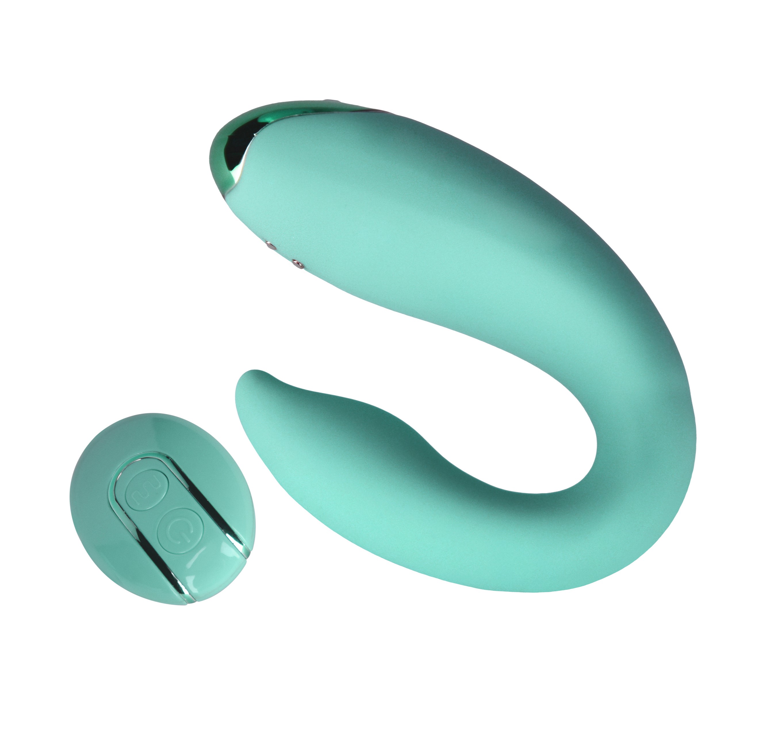 Vibrator Cuplu PleasureBerry FairyGasm, 10 Moduri Vibratii, Remote Control, Silicon, USB, IPX7, Verde, #6, Erotic24.ro