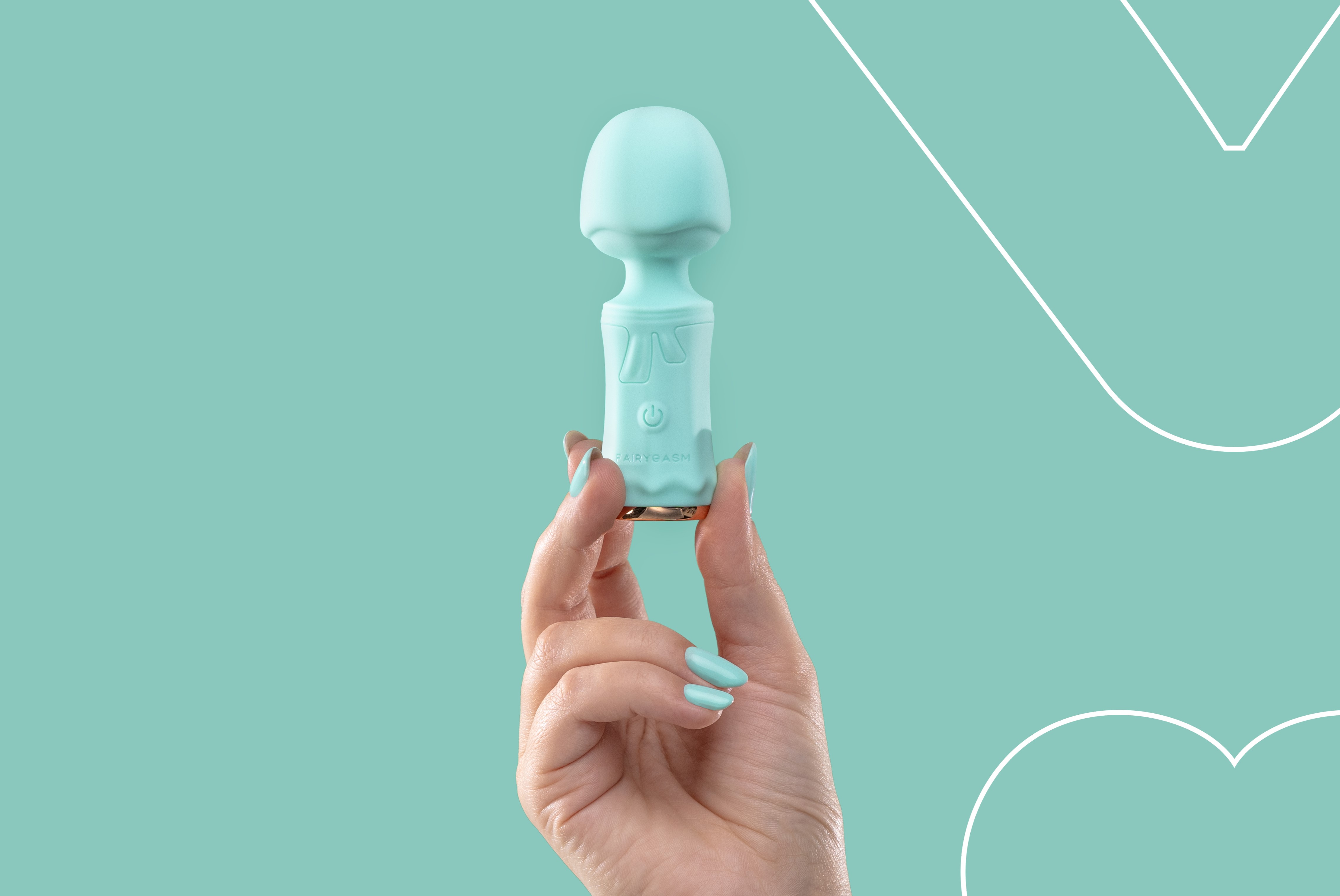 Mini Wand SecretFuntasy FairyGasm, 10 Moduri Vibratii, Silicon, USB, IPX7, Verde, 11 cm, #6, Erotic24.ro