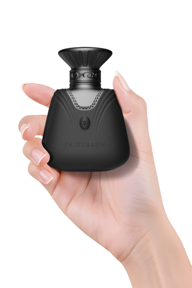 Vibrator Perfumgasm Desire FairyGasm, 9 Moduri Suctiune, Silicon, USB, Negru, #8, Erotic24.ro