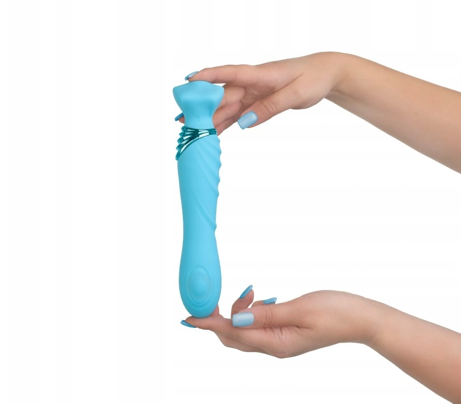 Vibrator Mermaids Extasy FairyGasm, 6 Moduri Vibratii, 6 Moduri Tapare, Silicon, USB, Albastru, #2, Erotic24.ro