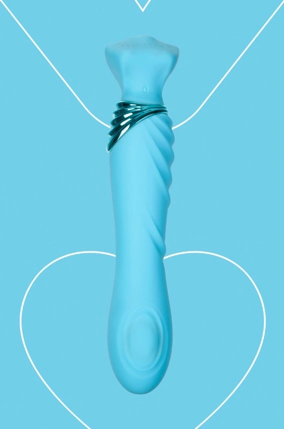 Vibrator Mermaids Extasy FairyGasm, 6 Moduri Vibratii, 6 Moduri Tapare, Silicon, USB, Albastru, #3, Erotic24.ro
