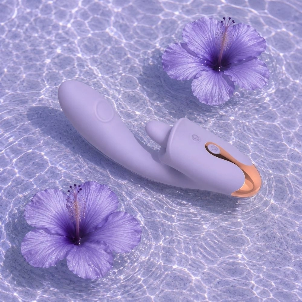 Vibrator Zenya, 9 Moduri Tapare, 9 Moduri Licking, Silicon, USB Magnetic, Lila, 18.1 cm, #6, Erotic24.ro
