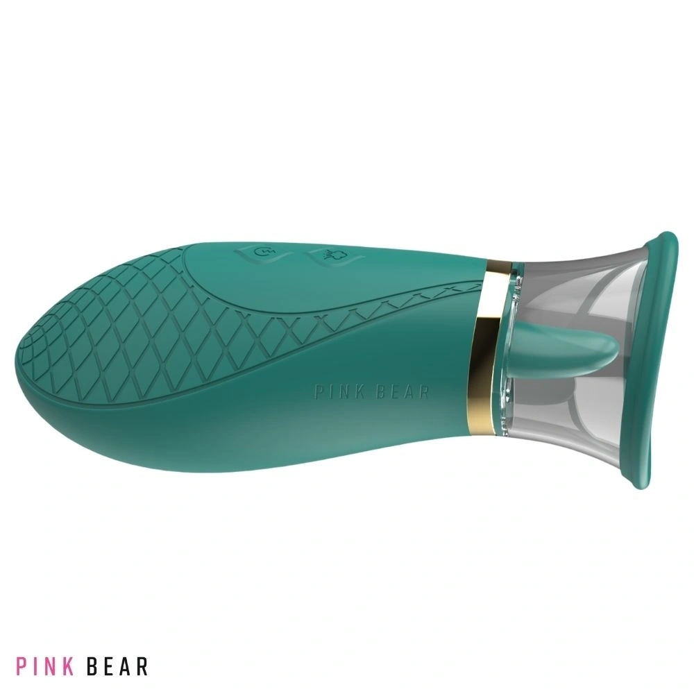 Stimulator Melow, 3 Moduri Suctiune, 9 Moduri Licking, Silicon, USB, Verde, 17 cm, #7, Erotic24.ro
