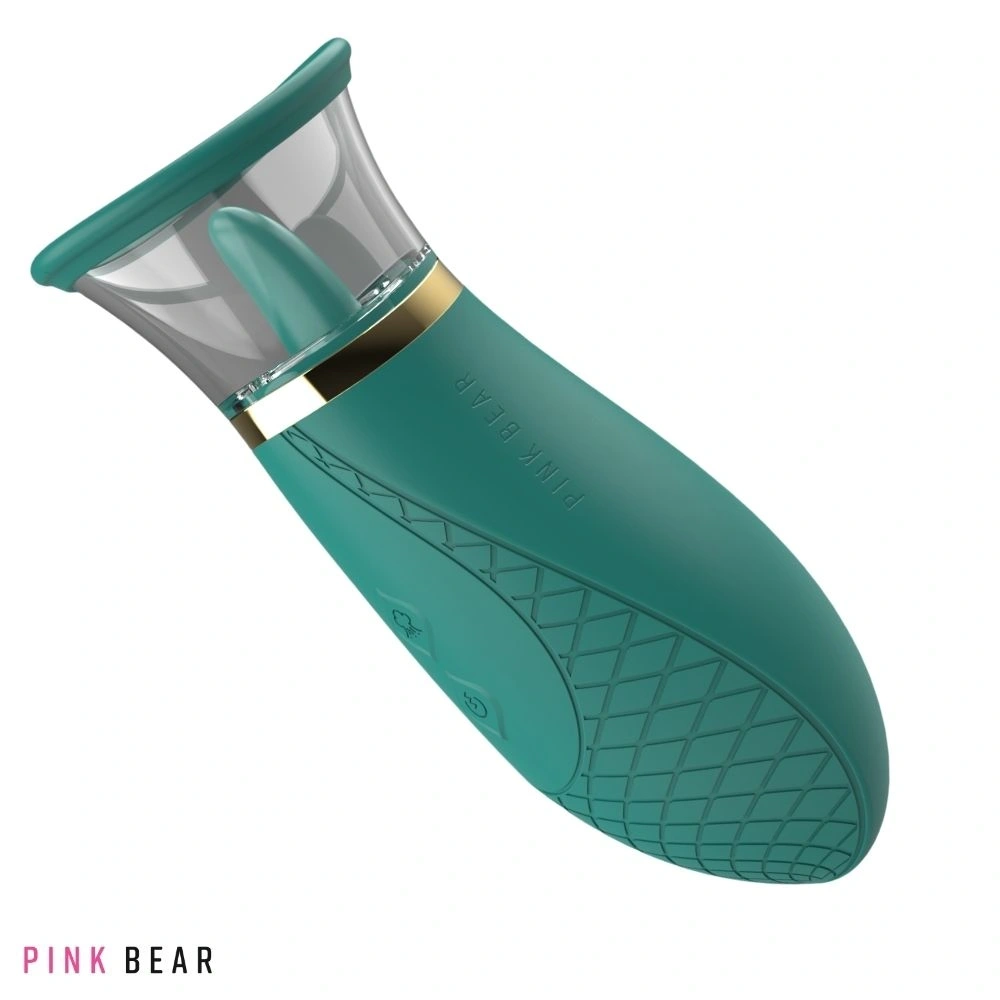 Stimulator Melow, 3 Moduri Suctiune, 9 Moduri Licking, Silicon, USB, Verde, 17 cm, #9, Erotic24.ro