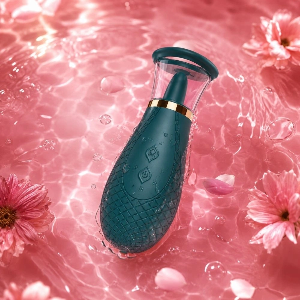 Stimulator Melow, 3 Moduri Suctiune, 9 Moduri Licking, Silicon, USB, Verde, 17 cm, #13, Erotic24.ro