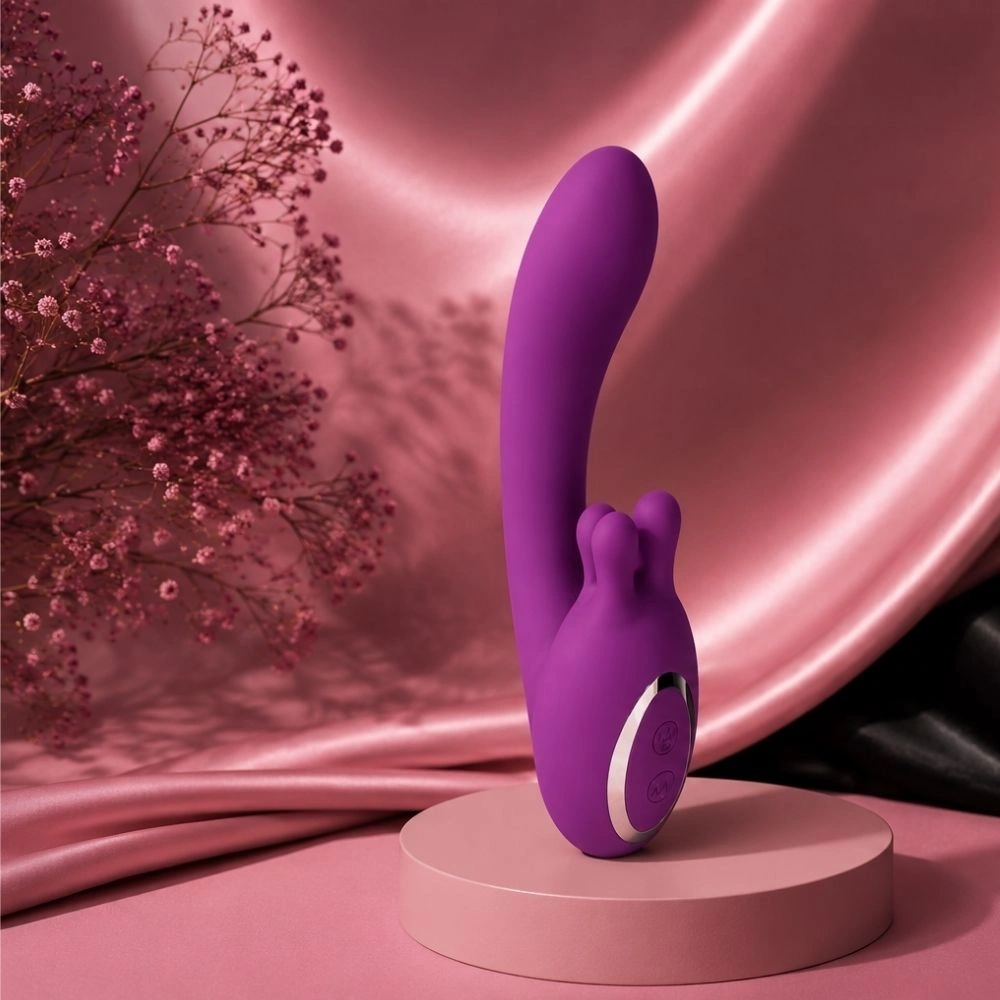 Vibrator Nexon, 9 Moduri Rotatii, 9 Moduri Vibratii, Silicon, USB, Mov, 19.4 cm, #6, Erotic24.ro