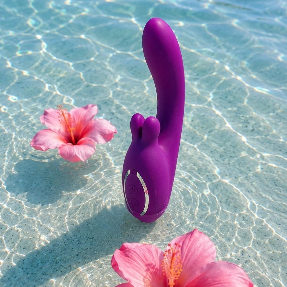 Vibrator Nexon, 9 Moduri Rotatii, 9 Moduri Vibratii, Silicon, USB, Mov, 19.4 cm, #7, Erotic24.ro