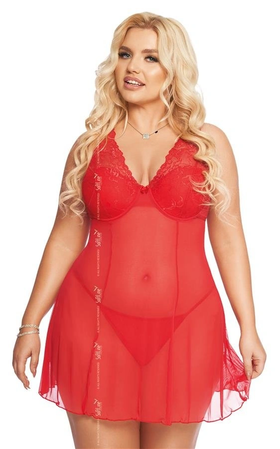 Babydoll Sexy Berta, Rosu, XL in SexShop KUR Romania