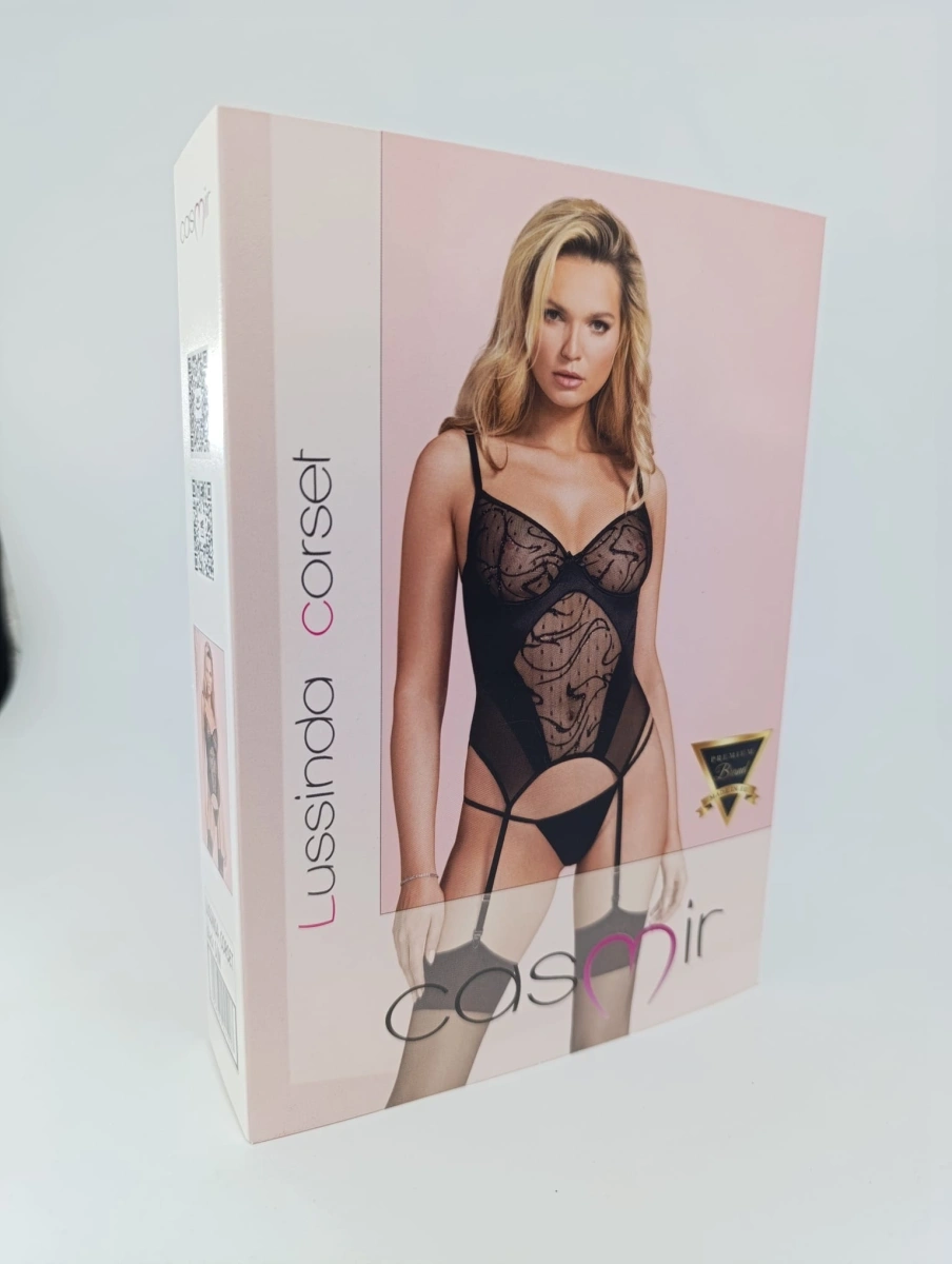 Corset Lussinda si Bikini, Negru, S/M, #3, Erotic24.ro