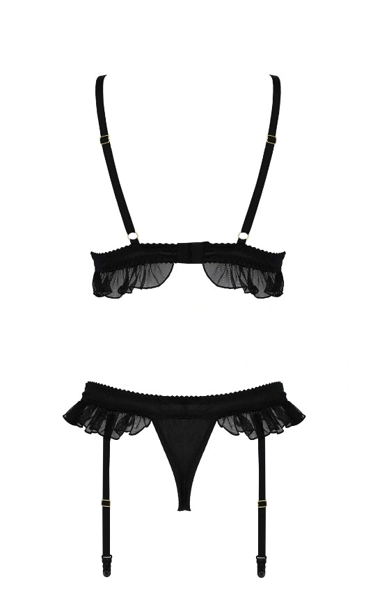 Set Lenjerie Lussinda 2 Piesem Negru, S/M, #4, Erotic24.ro