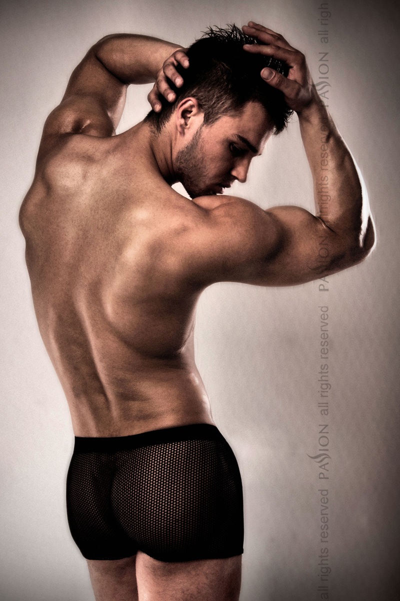 Boxeri din Plasa Fishnet, Negru, S/M, Nr. 2, Erotic24.ro