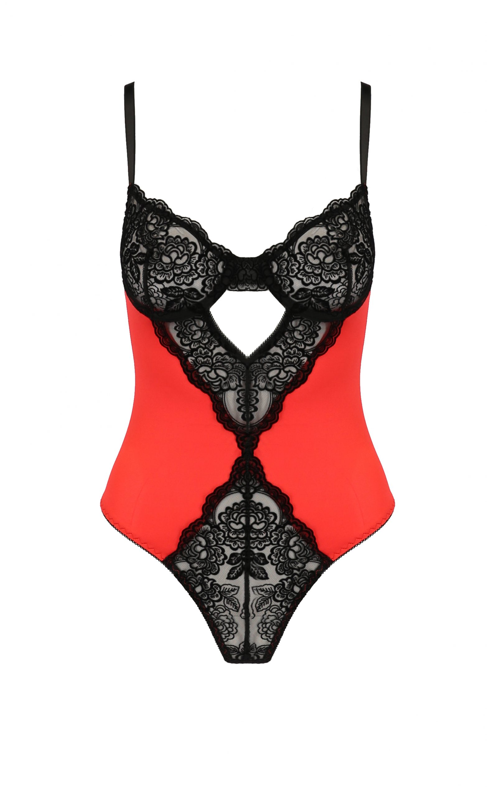 Body Polina, Rosu/Negru, S/M, #2, Erotic24.ro