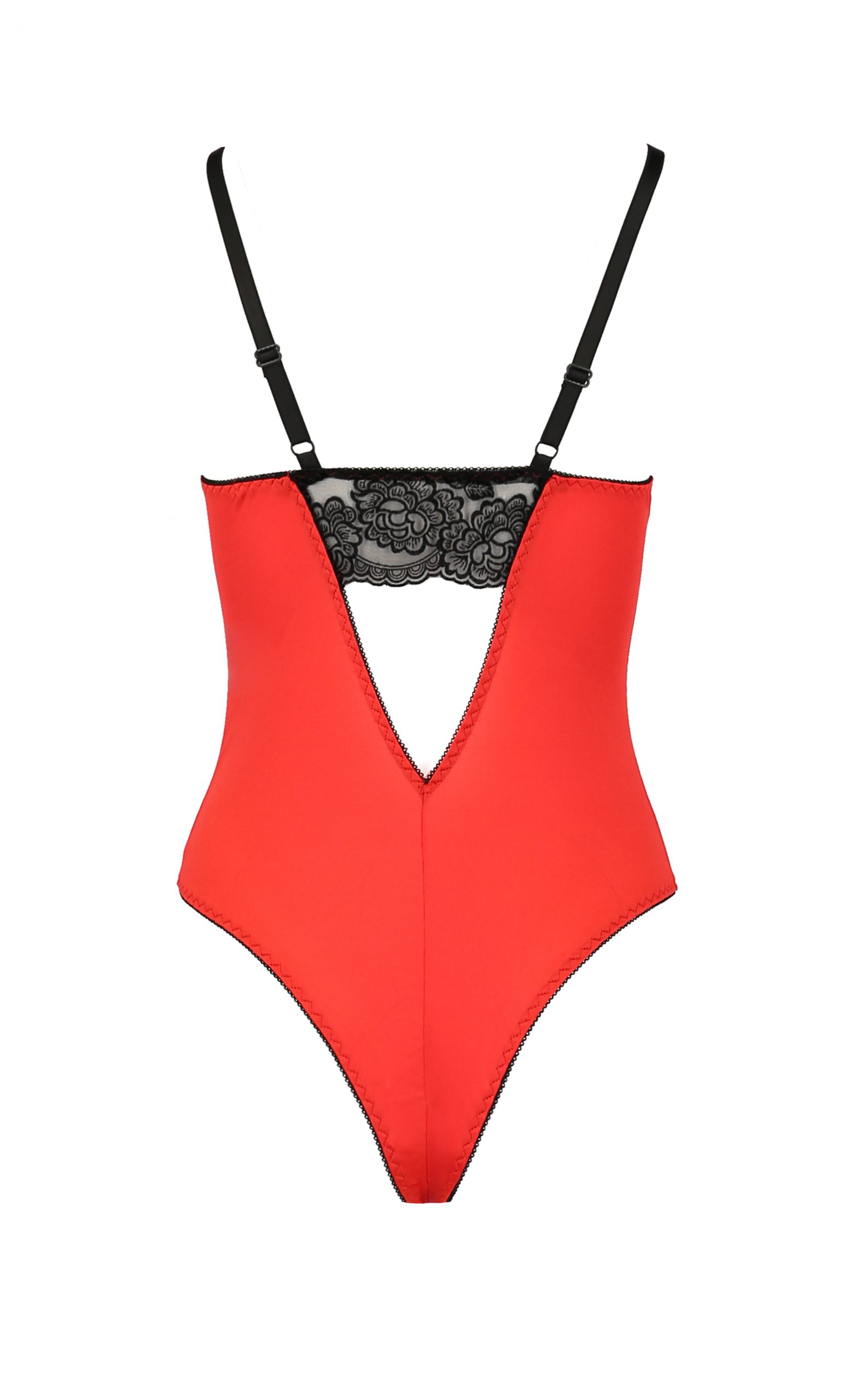 Body Polina, Rosu/Negru, S/M, #3, Erotic24.ro