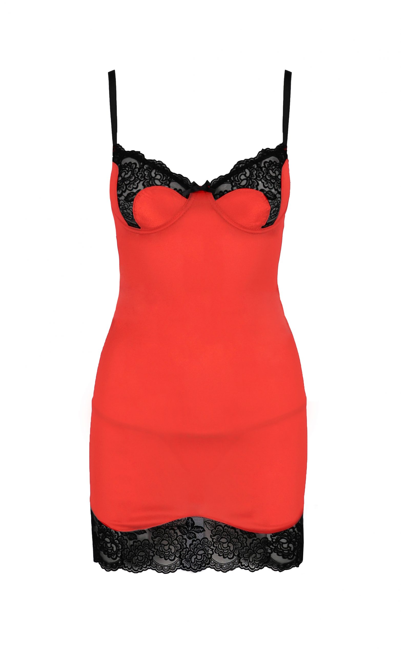 Rochie Polina, Rosu/Negru, S/M, Nr. 4, Erotic24.ro