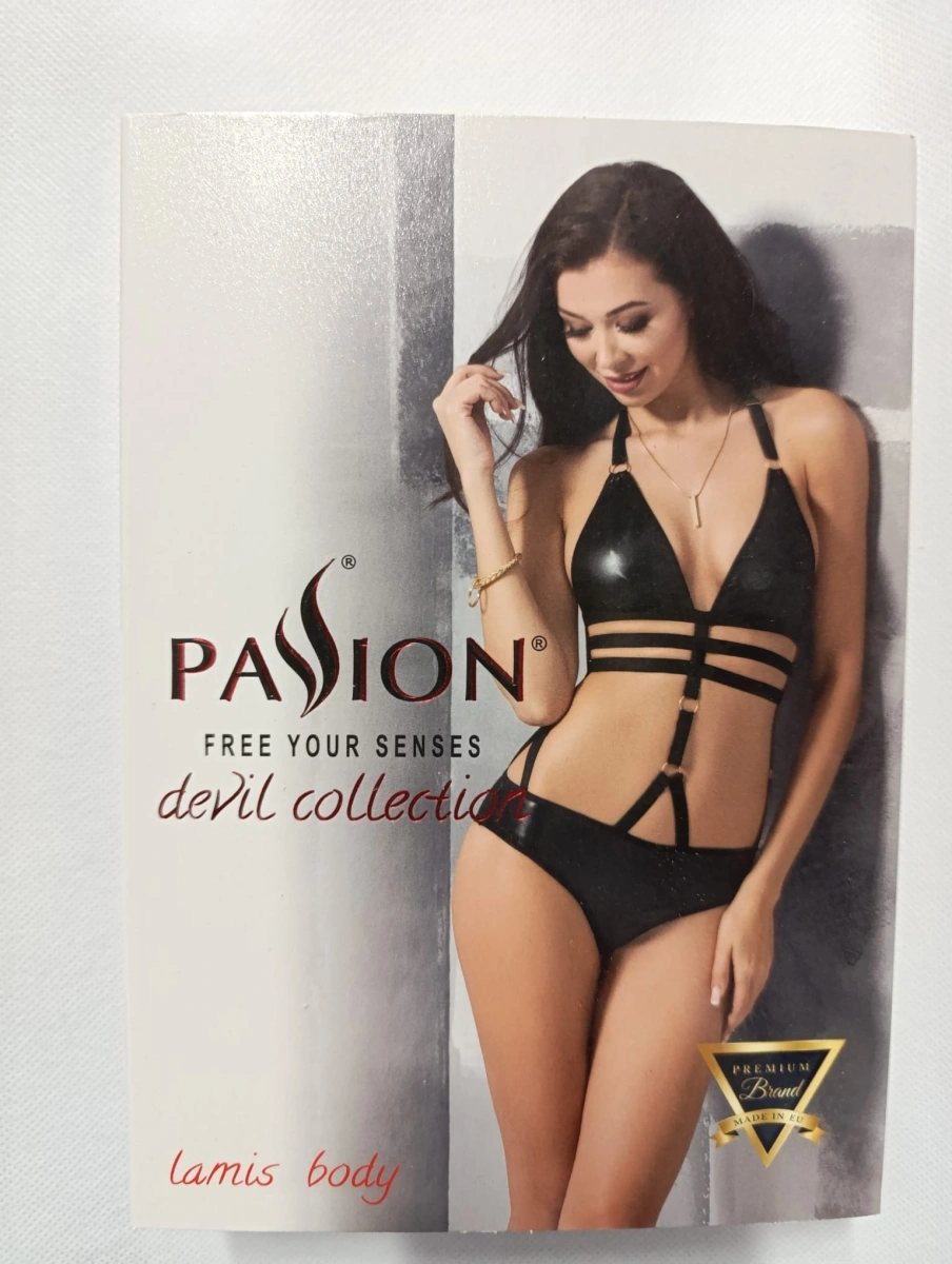 Body din Piele Ecologica Lamis, Negru, S/M, Nr. 5, Erotic24.ro