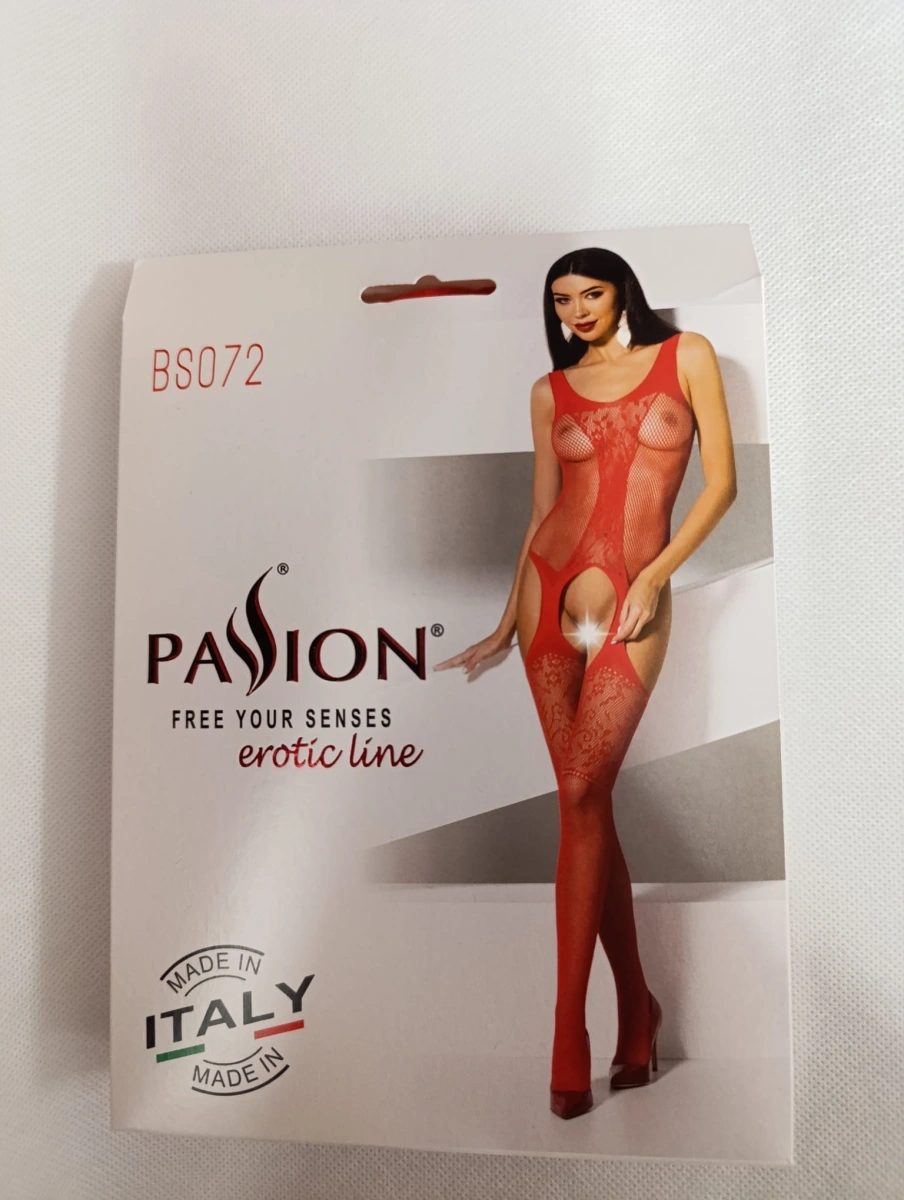 Catsuit cu Efect Portjartier, Rosu, S-L, Nr. 2, Erotic24.ro