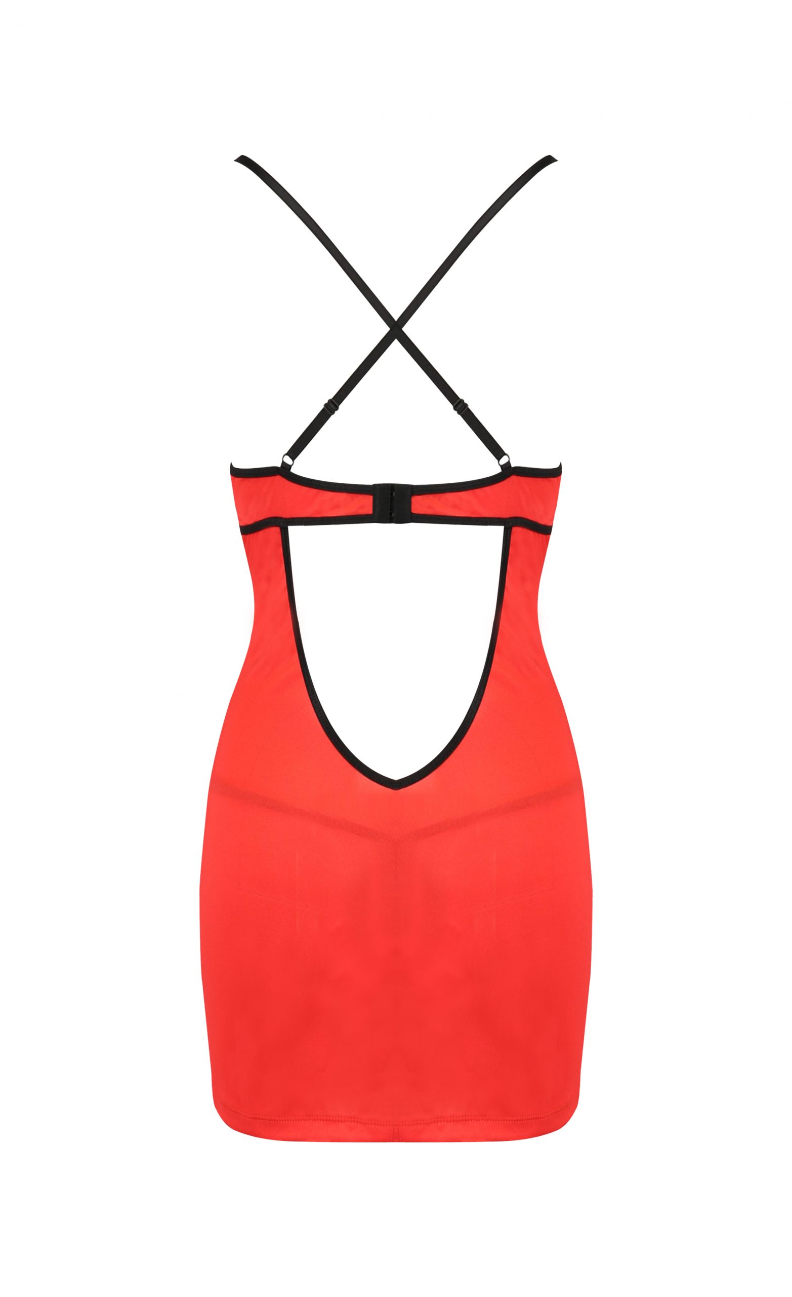 Rochie Sexy Femmina, Rosu/Negru, S/M, #4, Erotic24.ro