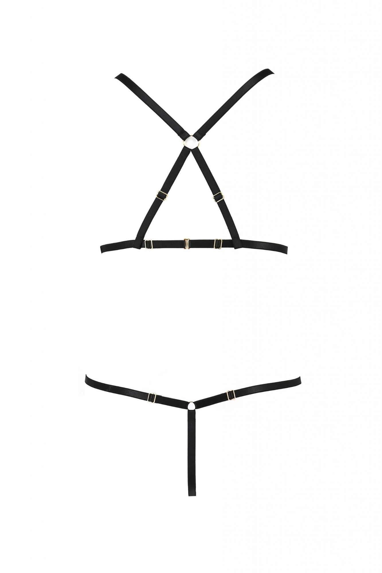 Bikini Harness Armanda, Negru, S/M, #5, Erotic24.ro