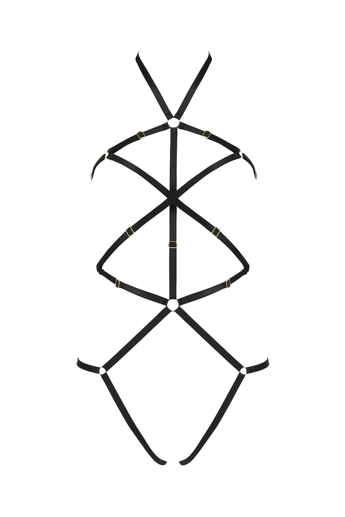 Body Harness Ivena, Negru, L/XL, Nr. 3, Erotic24.ro