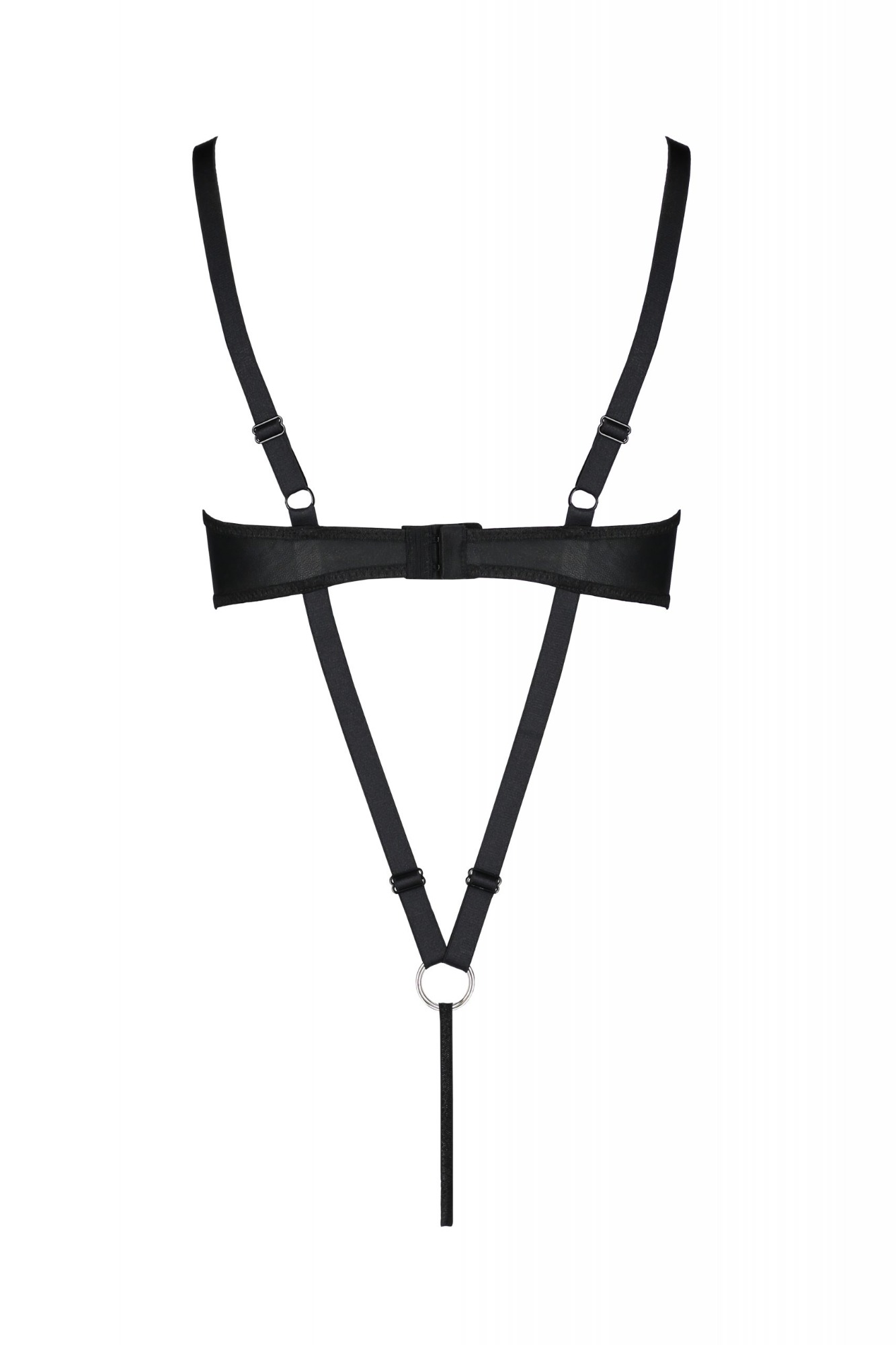 Body Crotchless din Piele Ecologica Celine, Negru, S/M, Nr. 4, Erotic24.ro