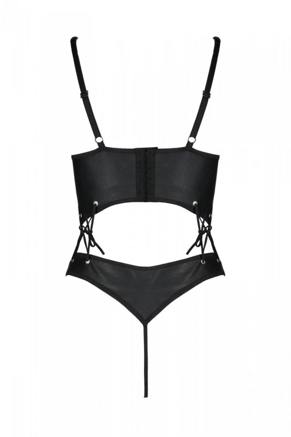 Body din Piele Ecologica Francesca, Negru, S/M, #4, Erotic24.ro