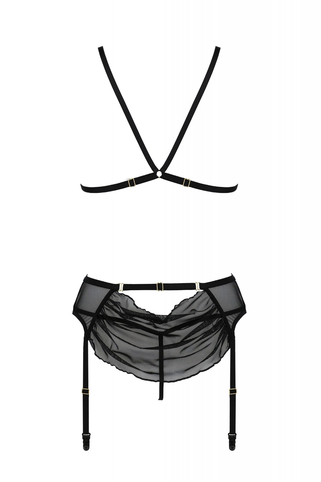 Set Lenjerie 3 Piese Deliena, Negru, L/XL, Nr. 3, Erotic24.ro