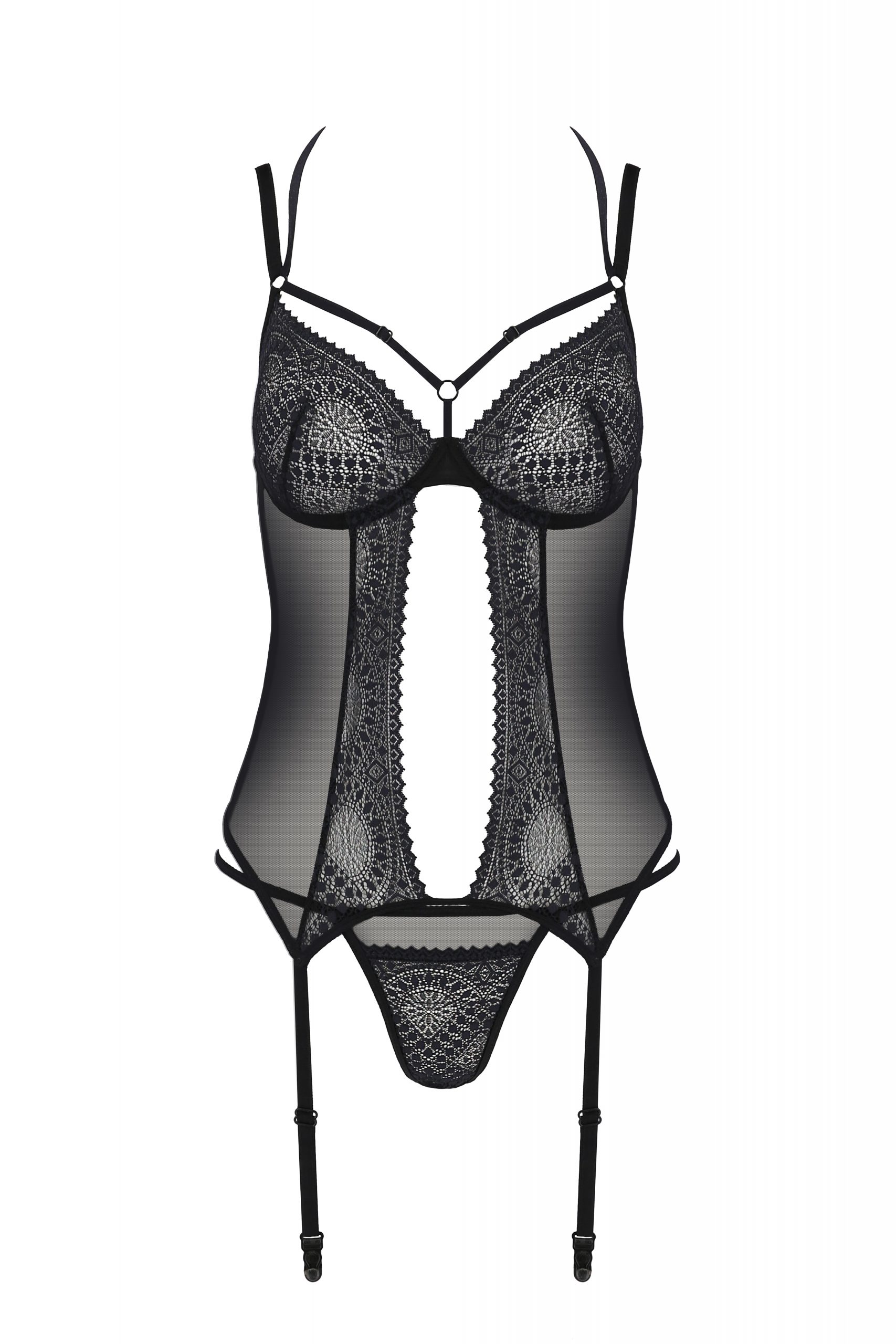 Corset Drosera ECO Collection, Negru, S/M, #3, Erotic24.ro