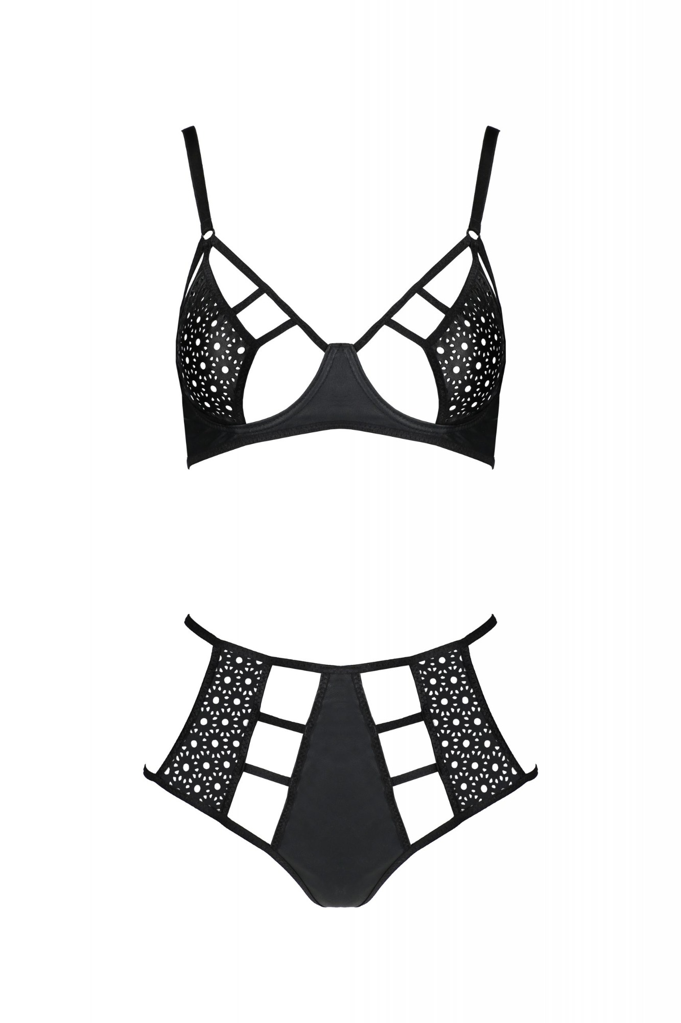 Set Lenjerie 2 Piese Tasmina, Negru, S/M, #3, Erotic24.ro