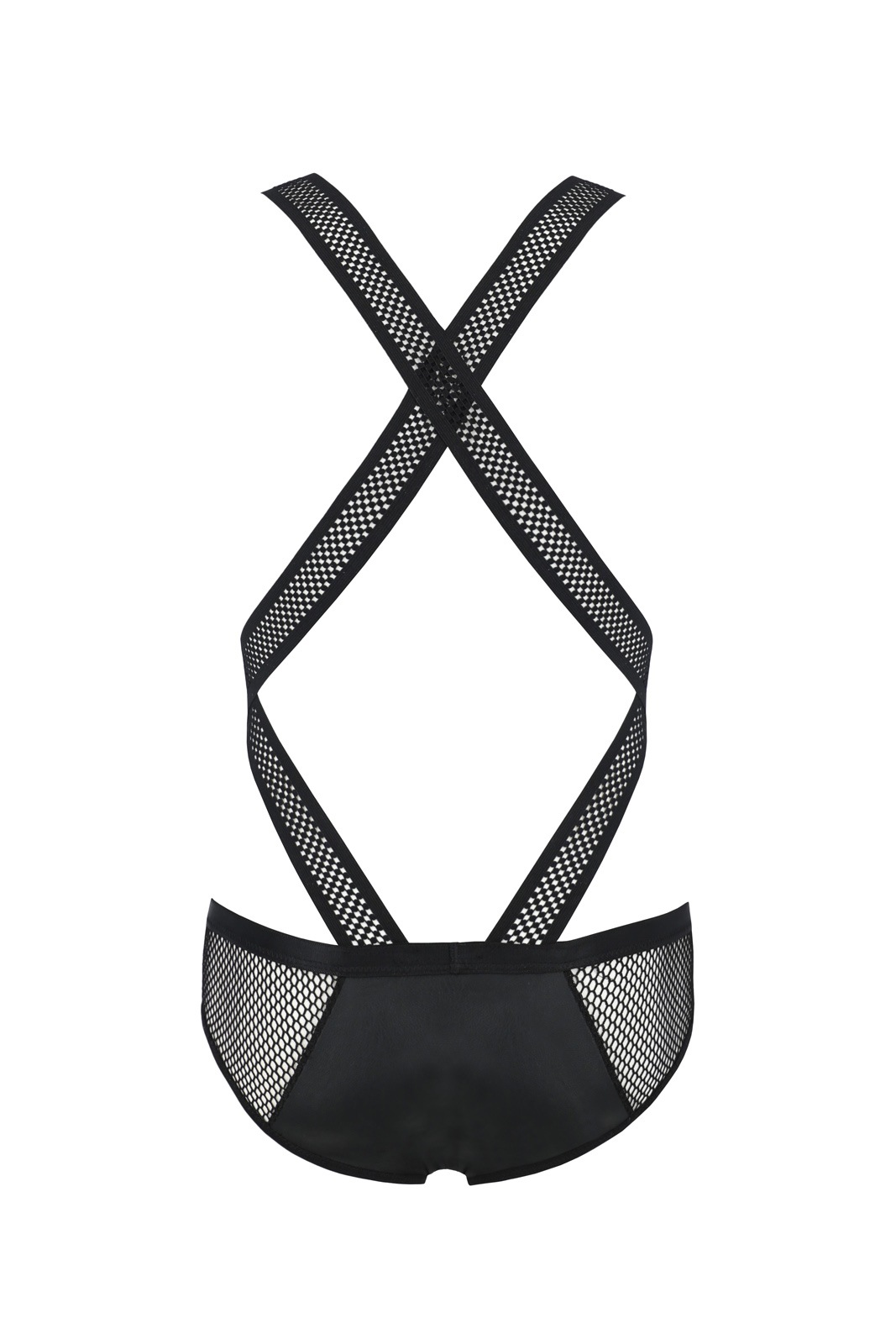 Body Victor din Piele Ecologica si Plasa, Negru, L/XL, Nr. 4, Erotic24.ro