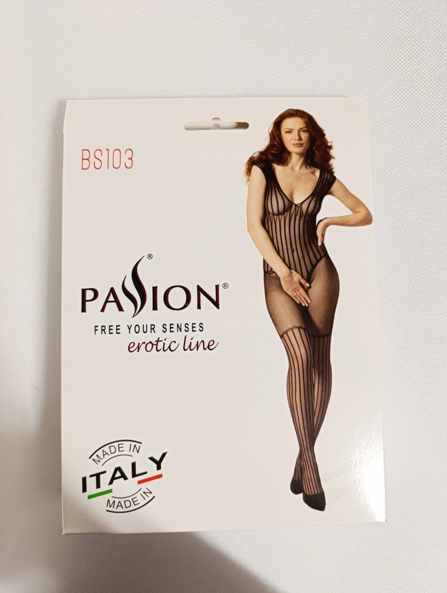 Bodystocking Crotchless Passion, Negru, S-L, #3, Erotic24.ro