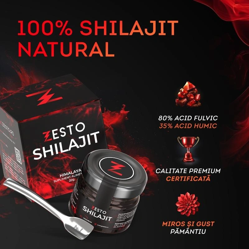 Supliment Alimentar Unisex Zesto Shilajit pentru Energie, Vitalitate, Potenta, 20 gr, Nr. 3, Erotic24.ro