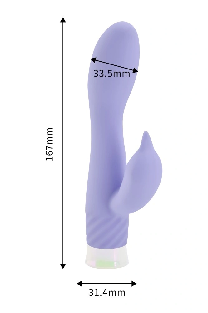 Vibrator NOX Lyza 10 Moduri Vibratii, Silicon, USB, Mov, 16.7 cm, #6, Erotic24.ro