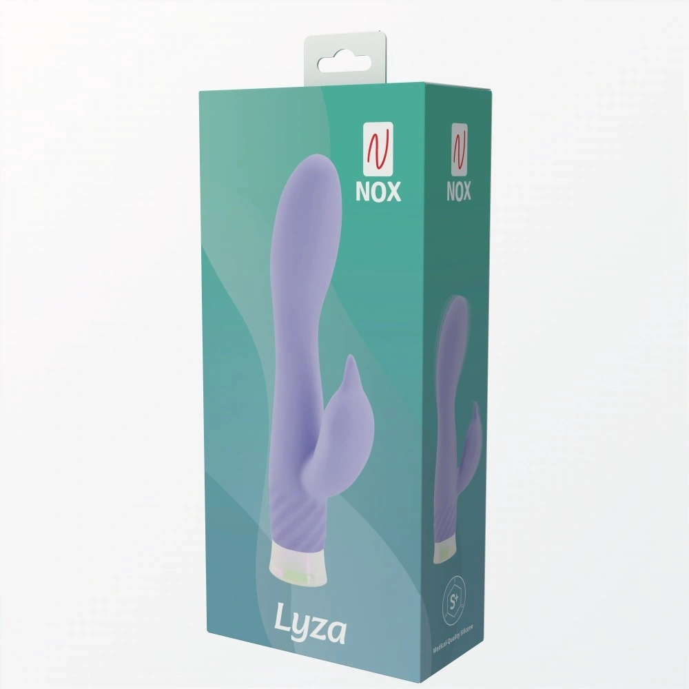 Vibrator NOX Lyza 10 Moduri Vibratii, Silicon, USB, Mov, 16.7 cm, #8, Erotic24.ro