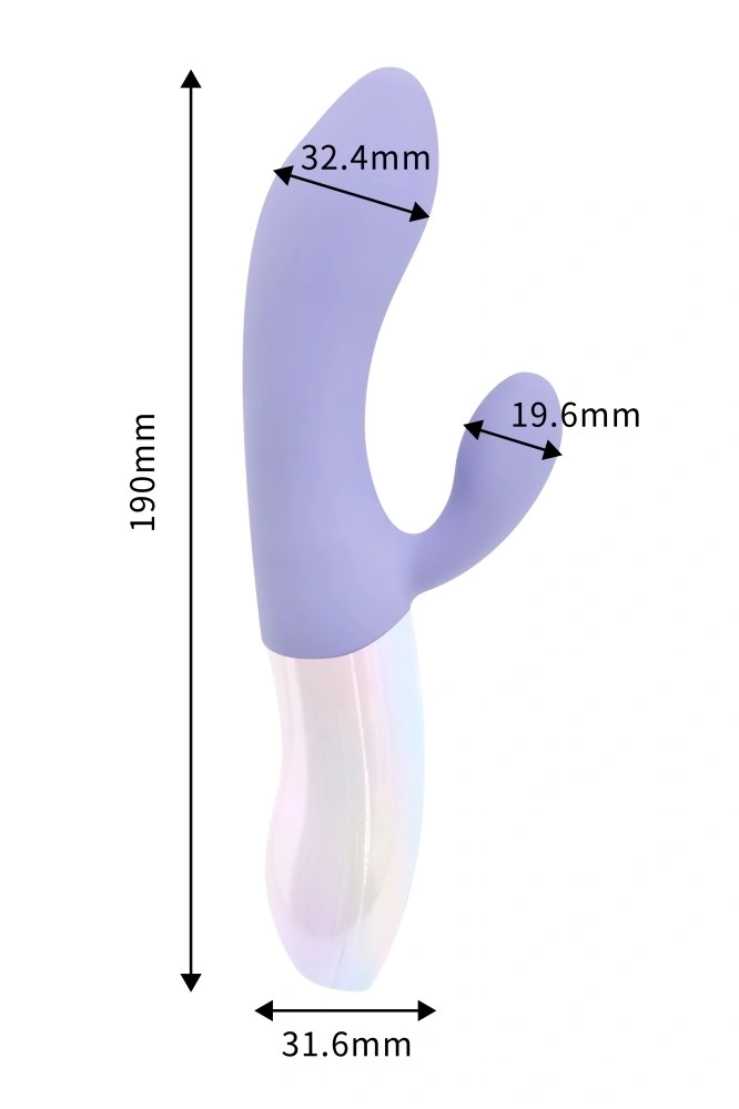 Vibrator Iepuras NOX Ava 10 Moduri Vibratii, Silicon, USB Magentic, Mov, 19 cm, #5, Erotic24.ro